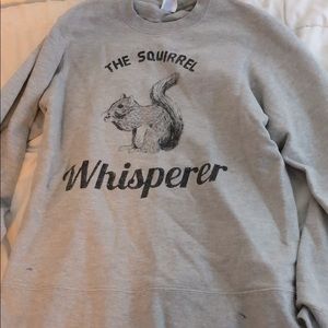 gray squirrel crew neck
